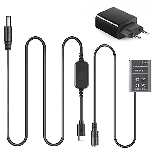 USB Typ-C PD Adapterkabel PS-BLS5 Dummy Akku PD Adapter Kit für Olympus OM-D E-M10 E-M10 Mark II III E-PL7 E-PL5 von Raeisusp