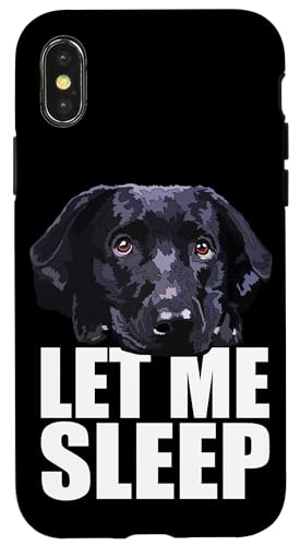 Black Lab Let Me Sleep Labrador Retriever, schwarzer Hundeliebhaber Hülle für iPhone X/XS von Raf THE ARTIST Designs