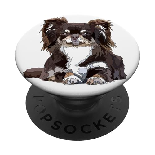 Brauner Chihuahua Langhaar Chiwawa Langhaariger Hund PopSockets Klebender PopGrip Brauner Chihuahua Langhaar Chiwawa Langhaariger Hund PopSockets Klebender PopGrip von Raf THE ARTIST Designs