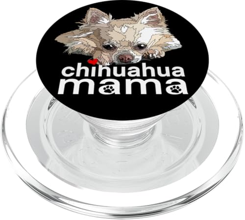 Chihuahua Mama Langhaar Chiwawa Mama Mutter PopSockets PopGrip für MagSafe Chihuahua Mama Langhaar Chiwawa Mama Mutter PopSockets PopGrip für MagSafe von Raf THE ARTIST Designs