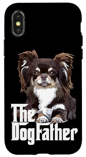 Der Hundevater Chihuahua Langhaar Papa Brown Chiwawa Lover Hülle für iPhone X/XS Der Hundevater Chihuahua Langhaar Papa Brown Chiwawa Lover Hülle für iPhone X/XS von Raf THE ARTIST Designs
