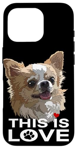 Happy Chihuahua This Is Love Long Hair Chiwawa Hundeliebhaber Hülle für iPhone 16 Pro Happy Chihuahua This Is Love Long Hair Chiwawa Hundeliebhaber Hülle für iPhone 16 Pro von Raf THE ARTIST Designs