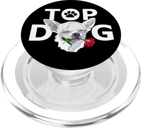 Top Dog weiße Teetasse Chihuahua mit roter Rose für Mama Mutter PopSockets PopGrip für MagSafe Top Dog weiße Teetasse Chihuahua mit roter Rose für Mama Mutter PopSockets PopGrip für MagSafe von Raf THE ARTIST Designs