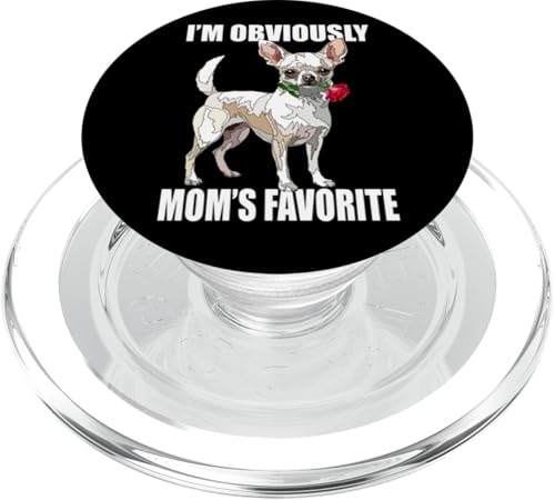 Weiße Chihuahua-Teetasse Mamas Lieblingshund Mutter PopSockets PopGrip für MagSafe von Raf THE ARTIST Designs