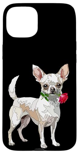 Weiße Teetasse Chihuahua Hund mit roter Rose für Mutter Mutter Mädchen Hülle für iPhone 15 Plus Weiße Teetasse Chihuahua Hund mit roter Rose für Mutter Mutter Mädchen Hülle für iPhone 15 Plus von Raf THE ARTIST Designs