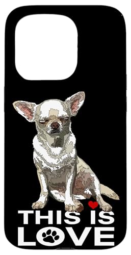 Weißer Chihuahua Teetasse Hund This Is Love Chiwawa Hülle für iPhone 15 Pro Weißer Chihuahua Teetasse Hund This Is Love Chiwawa Hülle für iPhone 15 Pro von Raf THE ARTIST Designs