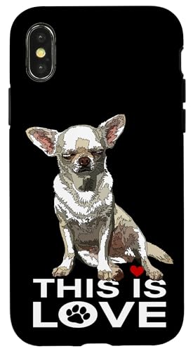 Weißer Chihuahua Teetasse Hund This Is Love Chiwawa Hülle für iPhone X/XS Weißer Chihuahua Teetasse Hund This Is Love Chiwawa Hülle für iPhone X/XS von Raf THE ARTIST Designs