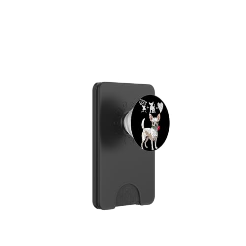 Weißer Chihuahua Teetasse Hund mit roter Rose für Mama Mutter Mädchen PopSockets PopWallet für MagSafe Weißer Chihuahua Teetasse Hund mit roter Rose für Mama Mutter Mädchen PopSockets PopWallet für MagSafe von Raf THE ARTIST Designs