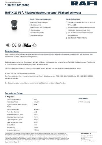 RAFI 1.30.276.601/0000 1.30.276.601/0000 (L x B x H) 29.8 x 29.8 x 42.1mm von Rafi