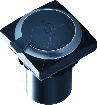 RAFI 39.39.16 - FS+ 22 - USB-Durchführung - quadrat, metall von Rafi