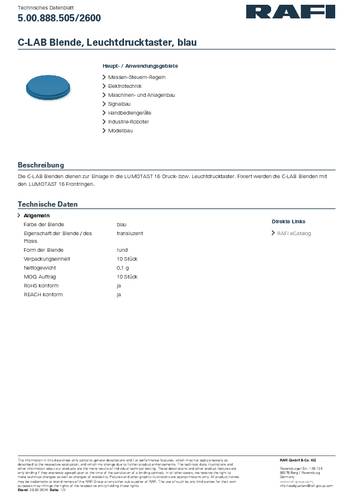 RAFI 5.00.888.505/2600 C-LAB Blende von Rafi