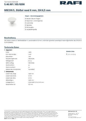 RAFI 5.46.001.105/0200 MICON 5 Stößel rund von Rafi