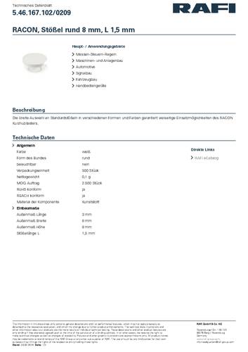 RAFI 5.46.167.102/0209 RACON Stößel rund von Rafi
