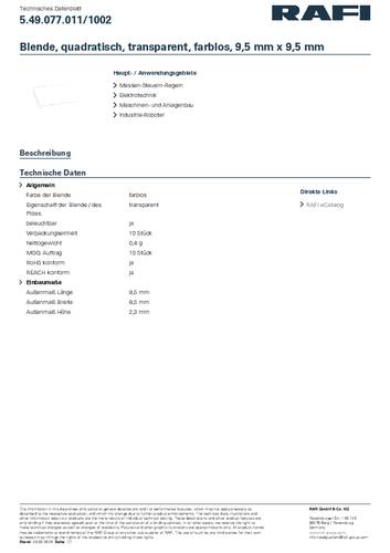 RAFI 5.49.077.011/1002 RF 15 Blende Farblos RAFI 5.49.077.011/1002 RF 15 Blende Farblos von Rafi