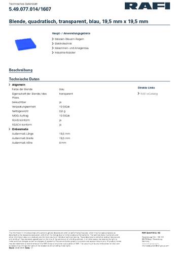 RAFI 5.49.077.014/1607 Blende Transparent-Blau RAFI 5.49.077.014/1607 Blende Transparent-Blau von Rafi