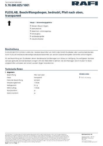 RAFI FLEXLAB Beschriftungsbogen Aufdruck-Motiv ↑ 1St. von Rafi