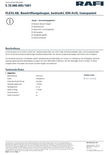 RAFI FLEXLAB Beschriftungsbogen Aufdruck-Motiv I 1St. RAFI FLEXLAB Beschriftungsbogen Aufdruck-Motiv I 1St. von Rafi