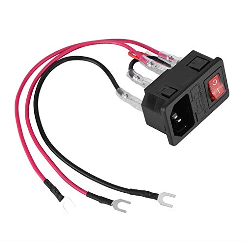 Raguso 220V / 110V 15A Langlebiges, hochempfindliches Netzteilschalter-Steckdosenmodul Netzteiladapter-Steckdosenmodul mit Sicherung für 3D-Drucker von Raguso