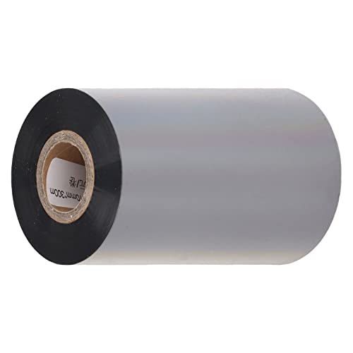 Raguso Etikettendruckband, ausgezeichnetes Harz, 110 mm x 300 m, 3-lagige Struktur, Wärmeübertragungsband, antistatische Beschichtung, schwarz, für PET-PVC-Synthetikpapier von Raguso