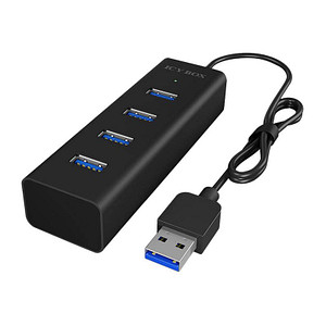 RaidSonic ICY BOX® USB-Hub IB-HUB1409-U3 4-fach schwarz von RaidSonic ICY BOX®