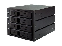 ICY BOX IB-564SSK, 3x 5,25, Speicherlaufwerkbehälter, 2.5, SATA, SATA II, SATA III, Serial Attached SCSI (SAS), Schwarz, Aluminium von RaidSonic Technology