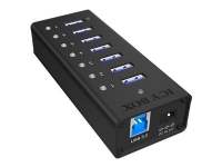 ICY BOX IB-AC618, USB 3.2 Gen 1 (3.1 Gen 1) Type-B, USB 3.2 Gen 1 (3.1 Gen 1) Type-A, 5000 Mbit/s, Schwarz, Aluminium, HDD, Leistung von RaidSonic Technology