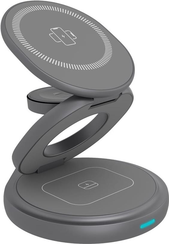 RaidSonic Adap ICY BOX Quick Charge Wireless 3-in-1 AC grey (IB-SH101-CH) von RaidSonic