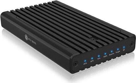 M.2 NVMe CloneStation & DockingStation, USB 3.2 Gen 2 Type-C®/A, Aluminium, schwarz (IB-2817MCL-C31) von Raidsonic