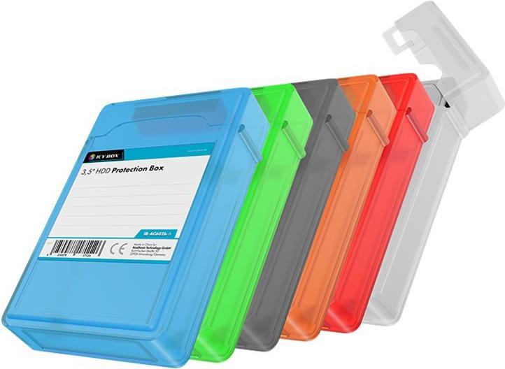 RaidSonic ICY BOX IB-AC602b-6 - Schutzhüllen-Kit für Festplatte - Kapazität: 1 Festplattenlaufwerk (3.5) - Grau, weiß, Blau, Rot, grün, orange von Raidsonic