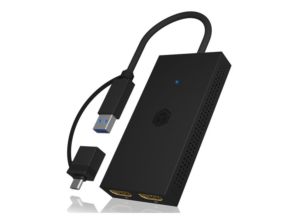 Raidsonic Laptop-Dockingstation RAIDSONIC Splitter IcyBox mobiler USB 3.2 zu Dual HDMI retail Raidsonic Laptop-Dockingstation RAIDSONIC Splitter IcyBox mobiler USB 3.2 zu Dual HDMI retail von Raidsonic