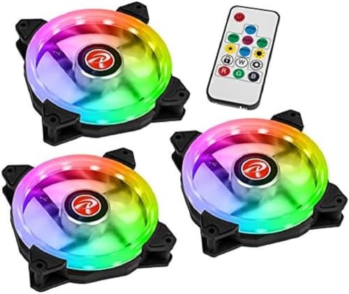 RAIJINTEK IRIS 12 PC Gehäuselüfter 120mm Lüfter RGB Fans 3 Pack, PC ARGB Lüfter 120mm PWM, Lüfter PC mit ARGB Ring, Leiser Silent Wings PWM von Raijintek