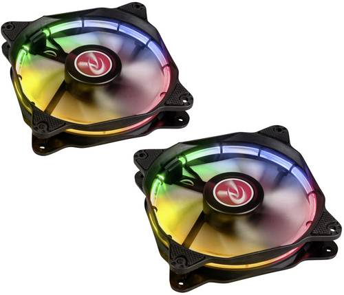 Raijintek AURAS 12 RGB PC-Gehäuse-Lüfter Schwarz, RGB (B x H x T) 120 x 120 x 25mm inkl. LED-Beleu von Raijintek