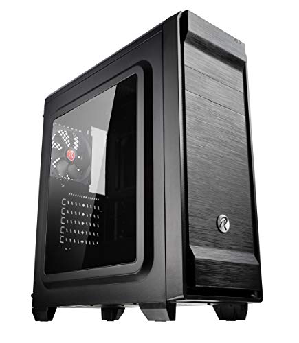 Raijintek Arcadia II Midi-Tower PC-Gehaeuse, Gaming-Gehaeuse Schwarz 1 vorinstallierter Luefter, Sei, 0R20B00093 von Raijintek