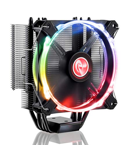 Raijintek Leto - Schwarz CPU Kühler RGB mit Vier Heatpipes und 120mm Lüfter RGB - CPU Cooler mit bester Kühlperformance - Kompatibel mit Intel und AMD Sockel - Geeignet zum Overclocking von Raijintek