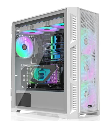 Raijintek Ponos Ultra Mesh Midi-Tower, Tempered Glass – Weiß von Raijintek