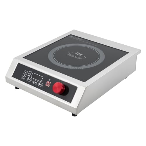 Elektroherd mit Digitalem Sensor, Kommerzielles Induktionskochfeld Elektrisch 3500 W Edelstahl Gastro Herd mit Digitalem Bedienfeld für Professionelle Küchen Elektroherd mit Digitalem Sensor, Kommerzielles Induktionskochfeld Elektrisch 3500 W Edelstahl Gastro Herd mit Digitalem Bedienfeld für Professionelle Küchen von Railoxo
