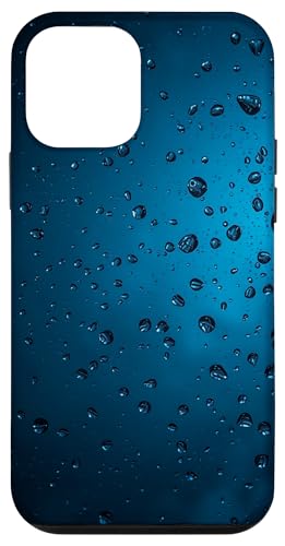 Regentropfen auf blauem Hintergrund Hülle für iPhone 12 mini von Rain Backgrounds