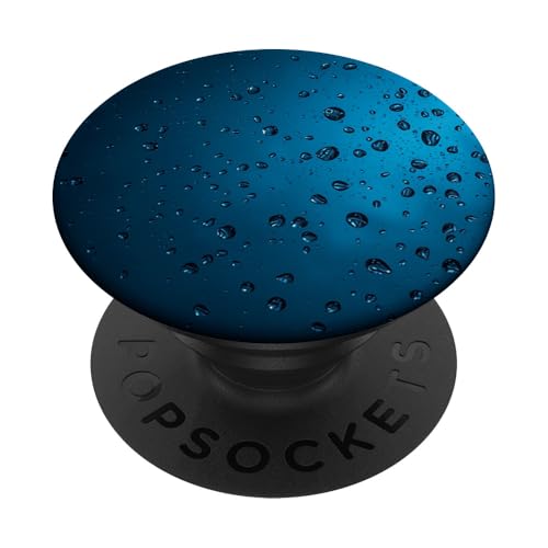Regentropfen auf blauem Hintergrund PopSockets Klebender PopGrip Regentropfen auf blauem Hintergrund PopSockets Klebender PopGrip von Rain Backgrounds