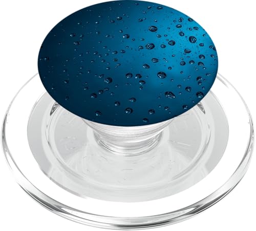 Regentropfen auf blauem Hintergrund PopSockets PopGrip für MagSafe Regentropfen auf blauem Hintergrund PopSockets PopGrip für MagSafe von Rain Backgrounds