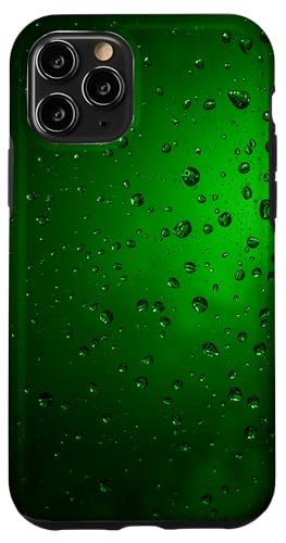 Regentropfen auf grünem Hintergrund Hülle für iPhone 11 Pro von Rain Backgrounds