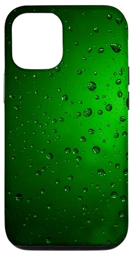 Regentropfen auf grünem Hintergrund Hülle für iPhone 12/12 Pro von Rain Backgrounds