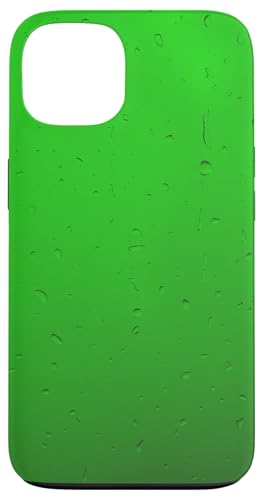 Regentropfen auf grünem Hintergrund Hülle für iPhone 13 von Rain Backgrounds