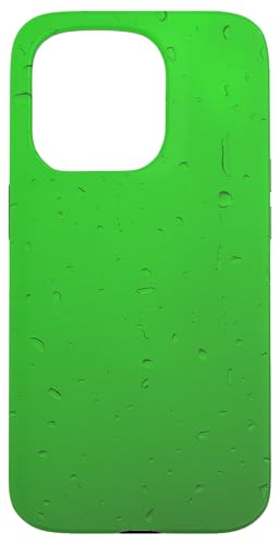 Regentropfen auf grünem Hintergrund Hülle für iPhone 15 Pro von Rain Backgrounds