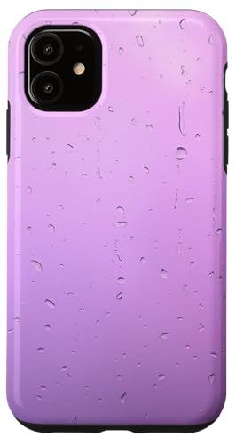 Regentropfen auf lila Hintergrund Hülle für iPhone 11 von Rain Backgrounds