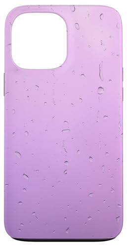 Regentropfen auf lila Hintergrund Hülle für iPhone 13 Pro Max von Rain Backgrounds