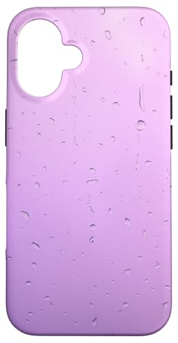 Regentropfen auf lila Hintergrund Hülle für iPhone 16 von Rain Backgrounds