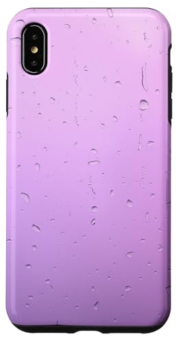 Regentropfen auf lila Hintergrund Hülle für iPhone XS Max von Rain Backgrounds