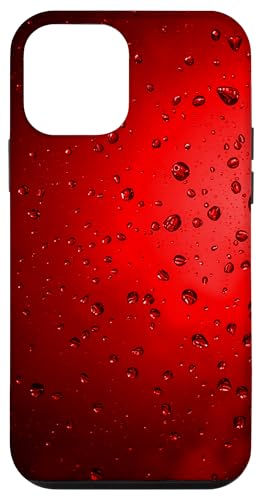 Regentropfen auf rotem Hintergrund Hülle für iPhone 12 mini Regentropfen auf rotem Hintergrund Hülle für iPhone 12 mini von Rain Backgrounds