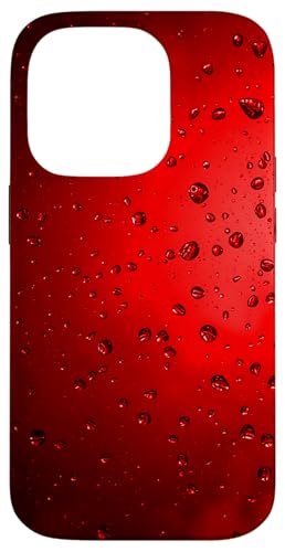 Regentropfen auf rotem Hintergrund Hülle für iPhone 14 Pro Regentropfen auf rotem Hintergrund Hülle für iPhone 14 Pro von Rain Backgrounds