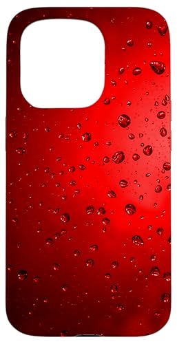 Regentropfen auf rotem Hintergrund Hülle für iPhone 15 Pro Regentropfen auf rotem Hintergrund Hülle für iPhone 15 Pro von Rain Backgrounds